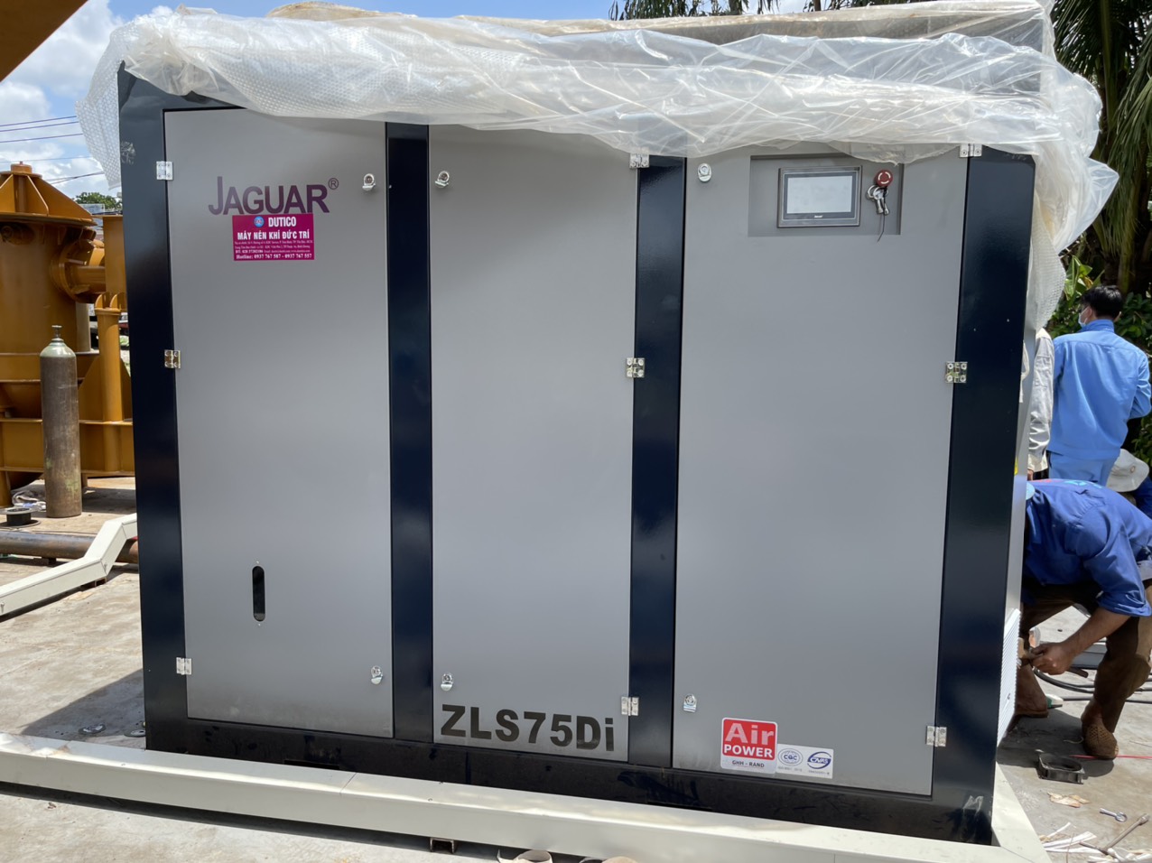 MÁY NÉN KHÍ TRỤC VÍT JAGUAR ÁP THẤP, 75HP, 3BAR